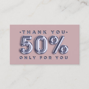 Thank You Logo QRCODE 50%OFF Discount Code Business Card