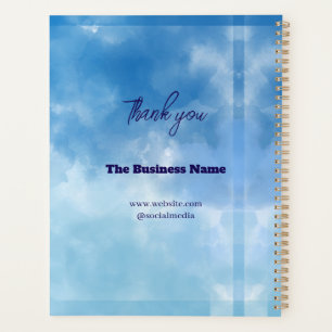 Thank you & Logo & Text personalise Planner