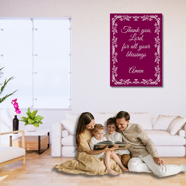 Thank You Lord Blessings Prayer Custom Burgundy  Poster (Creator Uploaded)