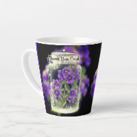 Thank You Lord (Purple Pansies) Latte Mug