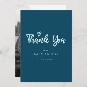 Thank You Love Wedding Thank You Cards with Photo