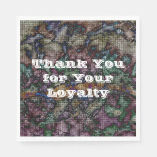 Thank You Loyal Customers Colourful Appreciation Napkin