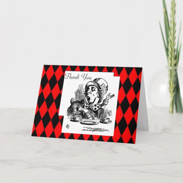Thank You Mad Hatter Card (Front)