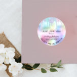 Thank You Made With Love Glitter Holograph Unicorn Classic Round Sticker<br><div class="desc">A Unicorn Touch: Sparkling Gratitude with FlorenceK’s Dazzling Sticker Ever felt like saying "Thank You" just isn’t enough? Enter the world of sparkling unicorns and glitter galore with FlorenceK’s "Thank You Made With Love Glitter Holograph Unicorn" classic round sticker on Zazzle! 🦄✨ #UnicornMagic #GlitterGratitude #StickerSplendor A Glittery Gesture of Gratitude:...</div>