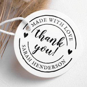 Thank You Made With Love Personalised Product Self-inking Stamp