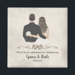 Thank You Magnet Personalised Wedding Favours<br><div class="desc">Thank You Magnet Personalised Wedding Favours
Thank You for Celebrating Our Wedding Day
Wedding Favours for guest
Wedding gifts for guest
small gift for guest at wedding</div>