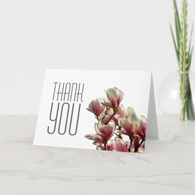 Thank You Magnolia Professional Modern Plain Card (Front)