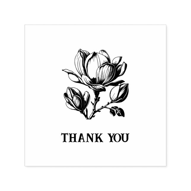 Thank You Magnolia  Self-inking Stamp (Design)