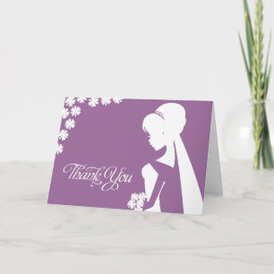 Thank You Maid of Honour Bridal Flower Wedding Car Card