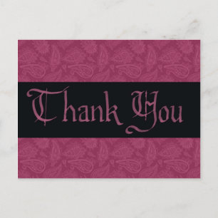 Thank You Masquerade Postcard