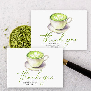 Thank you Matcha Tea Bridal shower Card