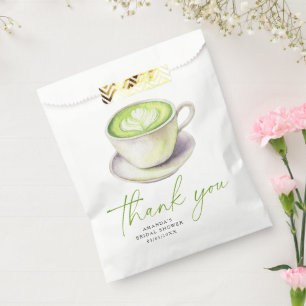 Thank you Matcha Tea Bridal shower Favour Bags