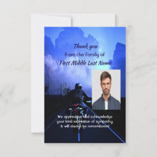 Thank you Memorial Bike Motorcycle Card