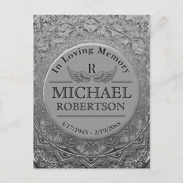 Thank You | Memorial Postcard (Front)