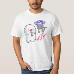 Thank You" Message with Quby and a Cat T-Shirt