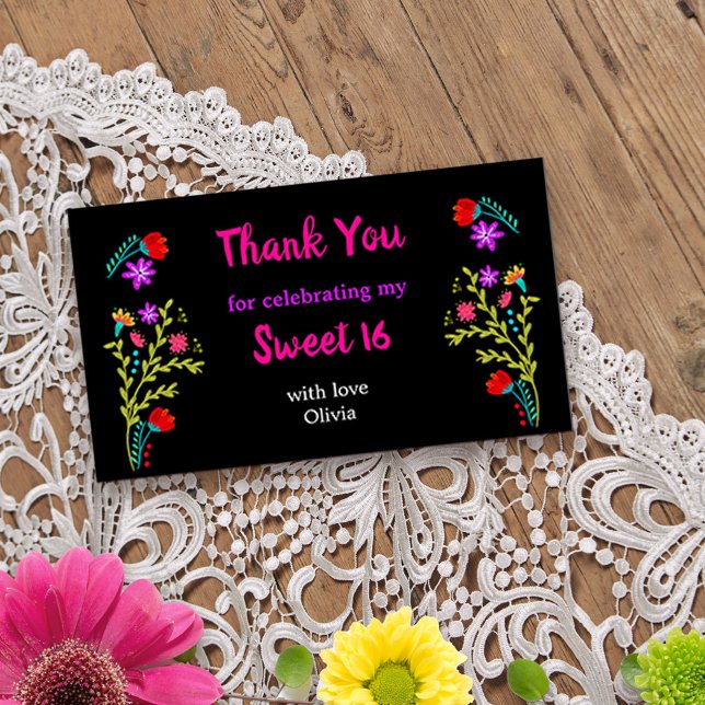 Thank You Mexican Fiesta Floral Sweet 16 Cards (Thank you card from my Mexican Fiesta Floral collection. Message me to create co-ordinating items.
)