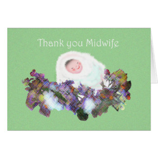 Lovely 33 Thank You Midwife Card