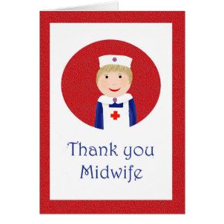 Lovely 33 Thank You Midwife Card