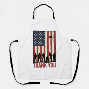 Thank You Military American Flag Shirt Design_1 Apron