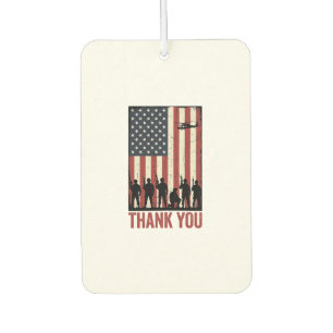 Thank You Military American Flag Shirt Design_1 Car Air Freshener