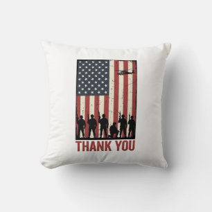 Thank You Military American Flag Shirt Design_1 Cushion