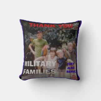 THANK YOU MILITARY FAMILIES THROW PILLOW