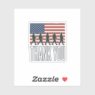 Thank You Military Flag Silhouette Vintage Shirt D