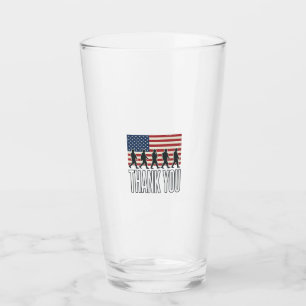 Thank You Military Flag Silhouette Vintage Shirt D Glass