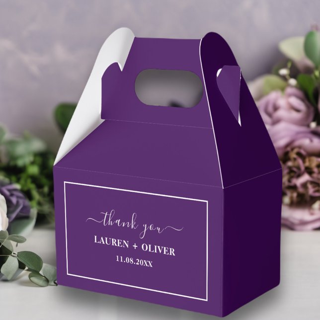 Thank You Minimalist Wedding | Purple Favour Box (Creator Uploaded)