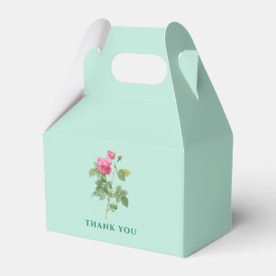 Thank You Mint Green Floral Favour Box