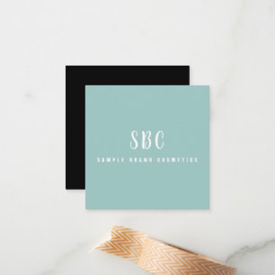 Thank You Mint Teal Modern Elegant Chic Cosmetics Card