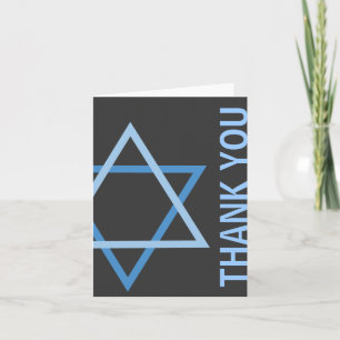 Thank you Modern Bar Mitzvah blue & grey