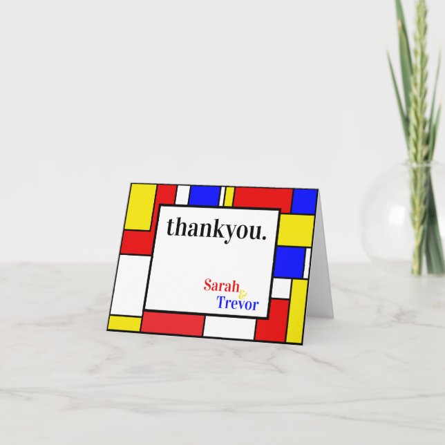 Thank You | Modern Bold Primary Colours (Front)