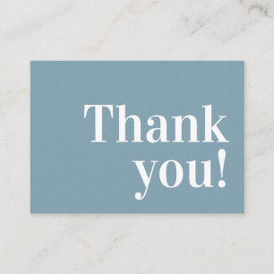 THANK YOU modern business insert serif denim blue