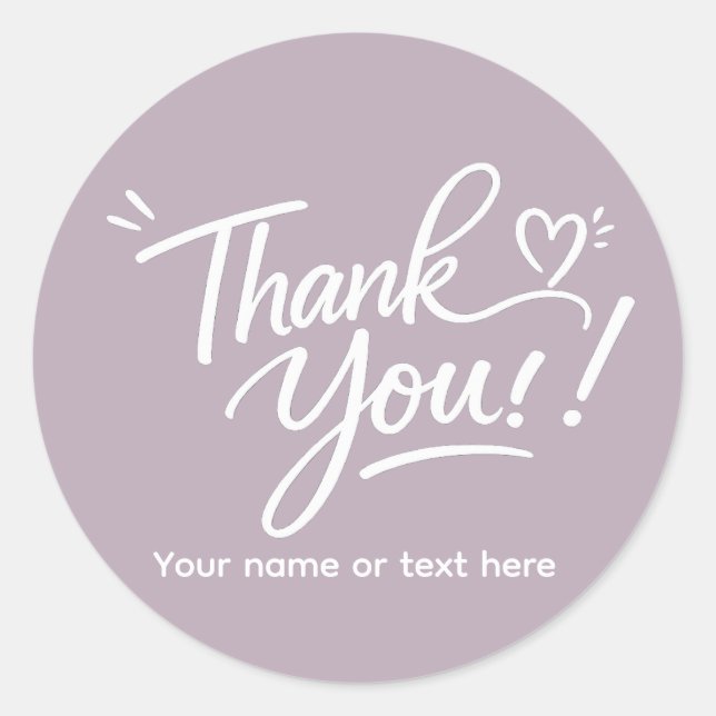 Thank you! modern calligraphy Sticker (Front)