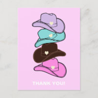 Thank You Modern Cowboy Hat Stack Pink