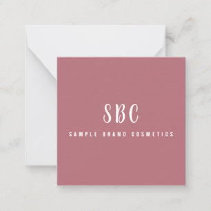 Thank You Modern Elegant Chic Cosmetics Business Card