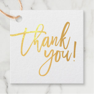 THANK YOU modern hand lettered type writing Favour Tags