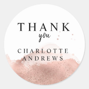 Thank you. modern lounge RosegoldClassic Classic Round Sticker