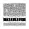 THANK YOU modern simple glam luxe silver glitter