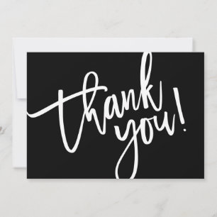 THANK YOU modern small business insert black white