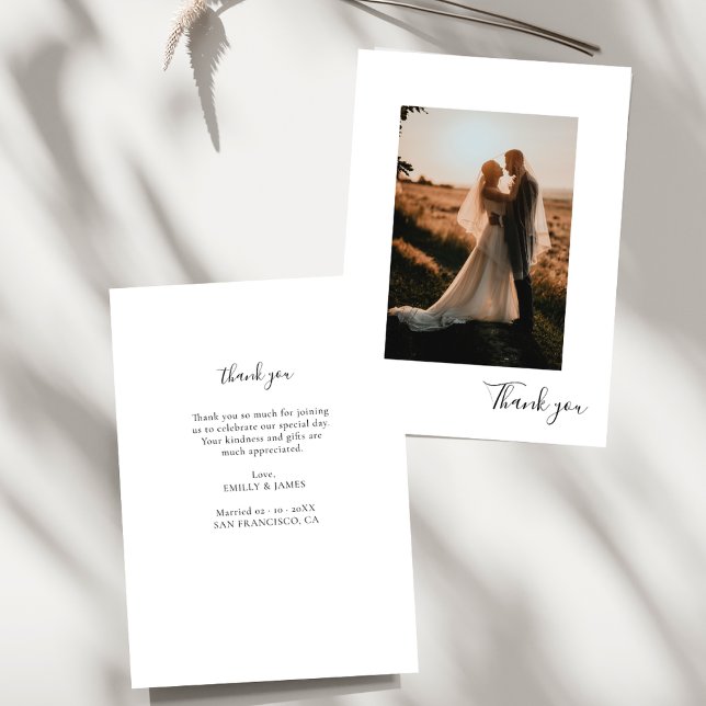 Thank You Modern Vertical Photo Wedding (Creator Uploaded)