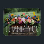 thank you modern white typography photo wedding magnet<br><div class="desc">elegant thank you modern white typography photo wedding magnet</div>