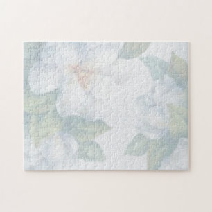 Thank You Mom Faded White Dogwood Blossoms Jigsaw Puzzle