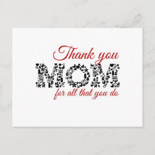 Thank you Mom for all that you do Postcard