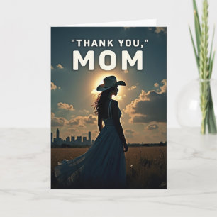 Thank You Mom Silhouette Card