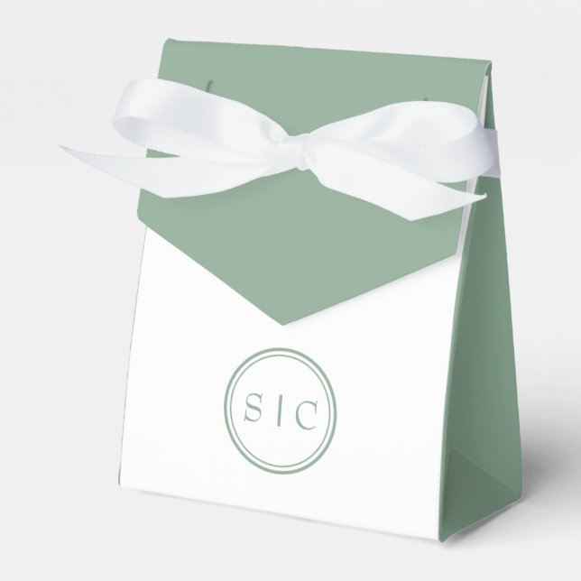 Thank You Monogram Party Favour Bag Box (Front Side)