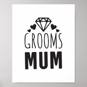 Thank You Mother of Groom Bridal Party Floral Gift Poster