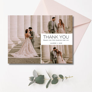 Thank You Multi Photo Collage Wedding