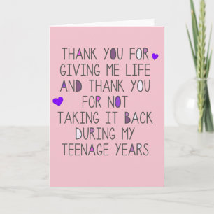 Thank You Mum Card